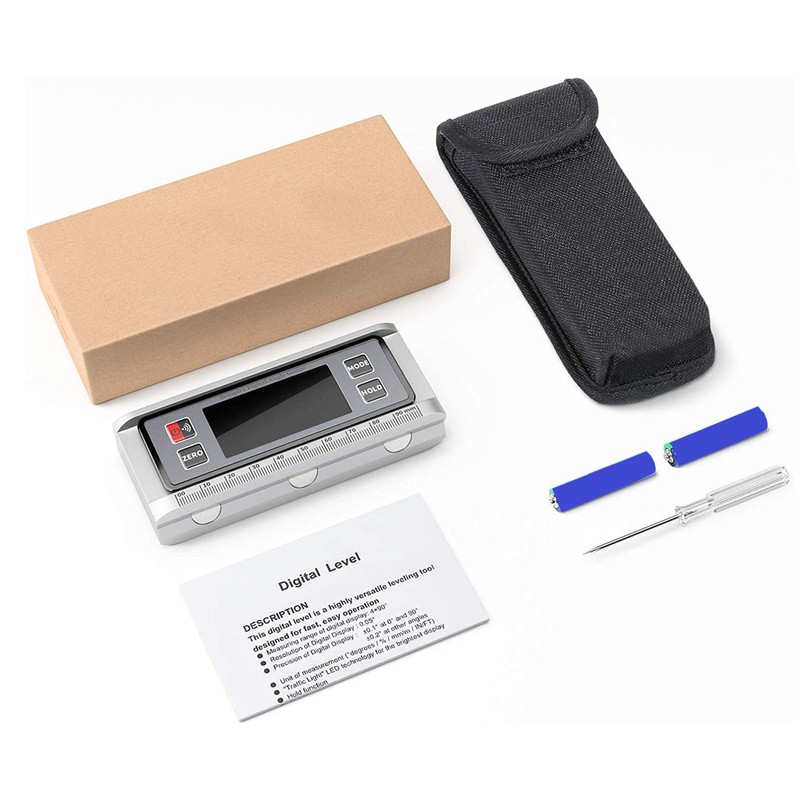 Digital Level Box Accurate Magnetic Portable Inclinometer Ruler Protractor for