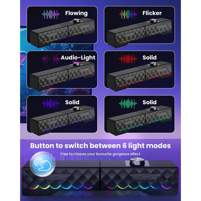 TONE JOY PC Speakers - 2 in 1 Detachable Computer