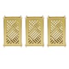3set Pen Holder Golden Appearance Electroplating Quadrate Educational DIY Assembly