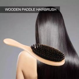 generic / Cepillo De Pelo Con Cerdas De Jabalí, Cepillo Natural,