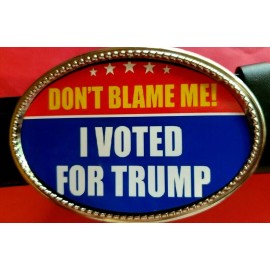 TRUMP Epoxy Buckle "Don't Blame Me I Voted for TRUMP" & Black Bonded Belt