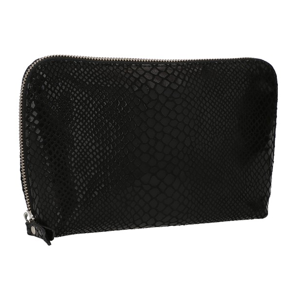 Gusti Biona Leather Cosmetic Bag Toiletry Bag Wash Bag Makeup Bag Toiletry Bag Leather, black
