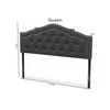Baxton Studio Edith Modern and Contemporary Dark Grey Fabric Queen
