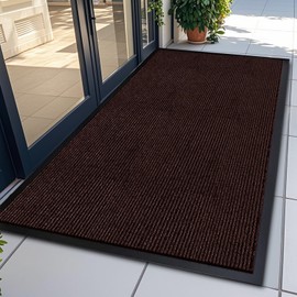 MAKUANG 71" x 36" (6' x 3') Indoor Outdoor Door Mat,Large Heavy Duty Entrance Doormat,Non-Slip Rubber Backing Low-Profile Welcome Entrance Mats for Entry, Brown