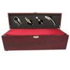 Rosewood Finish Single Wine Box with Tools