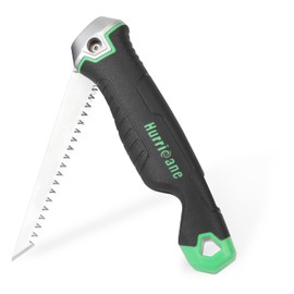 HURRICANE Folding Jab Saw, Foldable Drywall Saw Tool, Sheetrock Hand Saw, Keyhole saw, Lockback at 180 and 125 Degrees, Triple Ground Teeth, on drywall, wallboard, plywood, PVC and plastic cutting.
