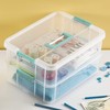 Sterilite Stack & Carry 2 Layer Box Small Storage, Clear
