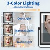 Ruacq Rechargeable Wall Mounted Makeup Mirror with Lights, Double Sided