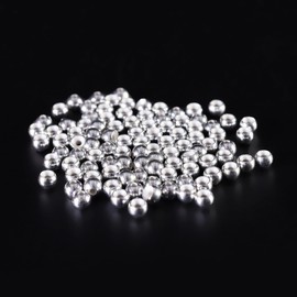 ANGLER DREAM Fly Tying Beads 100 PC/LOT Tungsten Beads Nymph Head Ball Fly Tying Materials Silver 4.0mm