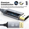 XMUXI 8K Display Port Cable DP to DP 1.4(8K@60Hz,4K@144Hz/120Hz,2K@165Hz/144Hz,32.4Gbps) Supports