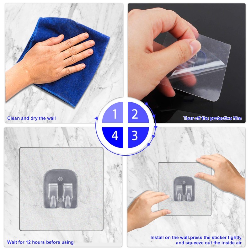 YeeBeny Corner Shower Caddy Adhesive Sticker Hook Mount for Shower