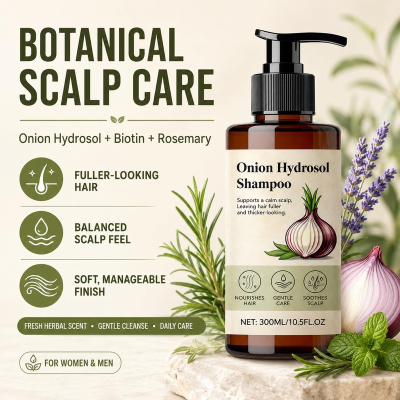 Onion Hydrosol Hair Growth Shampoo with Rosemary & Biotin –