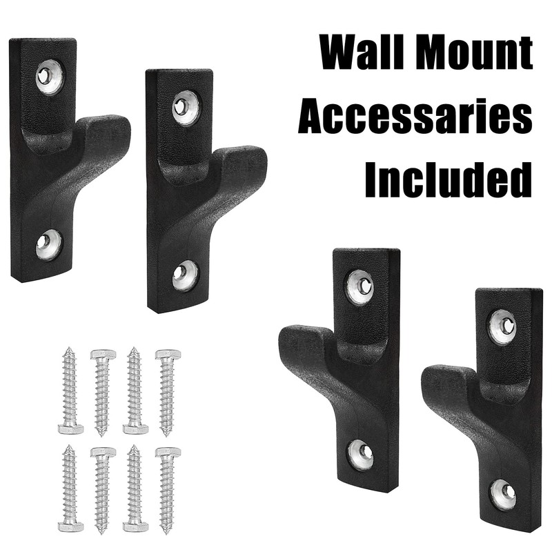 Luwint Set of 2 Single Barbell Holder Wall Mount, Horizontal