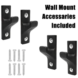 Luwint Wall Mounted Horizontal Barbell Holder, 1 Bar/2 Bars Storage Rack