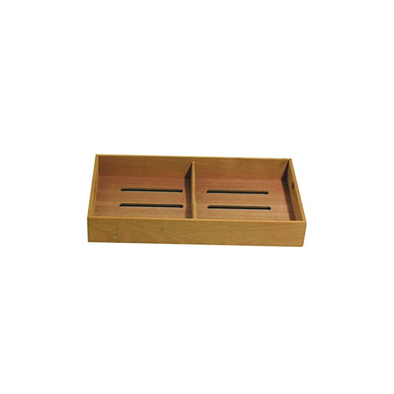 HankStar Solid Spanish Cedar Cigar Tray with One Adjustable Divider,
