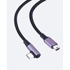 Jonfolk Mini USB to USB C Cable 3FT, Right Angled