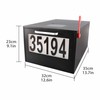 Black Post Mount Mailbox - 2 Lighting Modes Solar Numbers