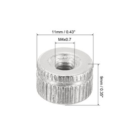 PATIKIL M4 50 Pack Cap Nut Cap Nut Screw Button Cap Insert Bolt Cover Female Thread Knurled Hardware Connector Lighting Technology Silver Tone