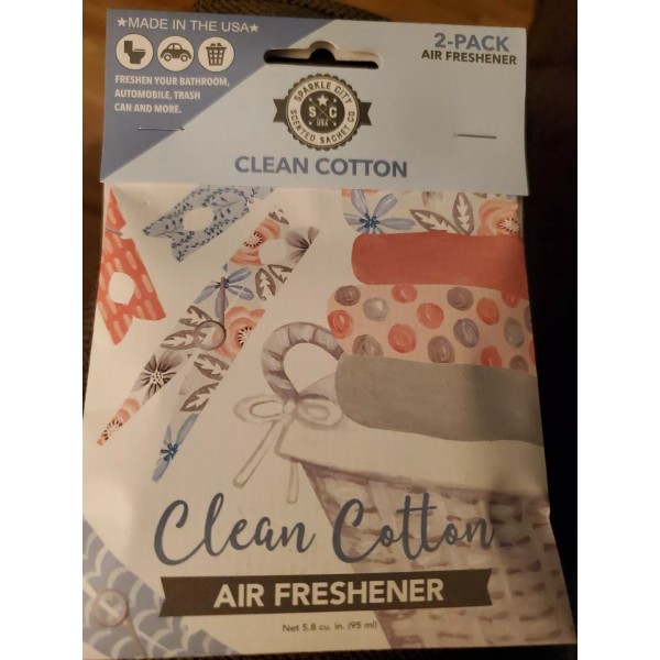 Willowbrook NEW Fresh Scents Clean Cotton Sachets Air Freshener 2
