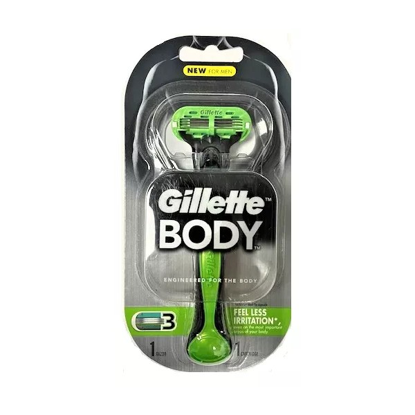 Gillette Body Razor Handle - Holds Body & Mach3 Blades