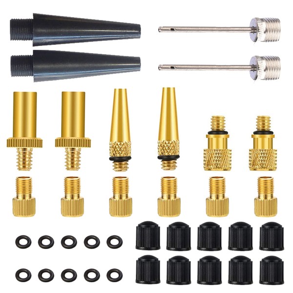36pcs Bicycle Valve Adapter Universal Bicycle Valve Conversion Adapter to