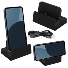 シャープ AQUOS sense9 / wish4 SH-52E / sense8 SH-M26 / R8 pro SH-R80P デスクトップ充電スタンド RUIXH 充電スタンド【SHARP】Type-C 充電器 デスクトップサポート 安定 滑り止め クレードル ドック 用の卓上ホルダー （ブラック）