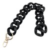 ZZHXSM - Bolsa de cadena de acrílico negro con asa
