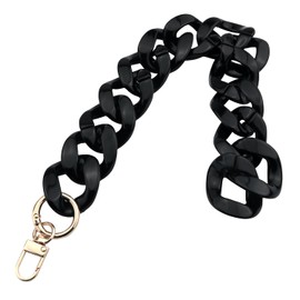 ZZHXSM - Bolsa de cadena de acrílico negro con asa ajustable, para manualidades, manualidades, para decorar bolsos, carteras cruzadas, mochilas