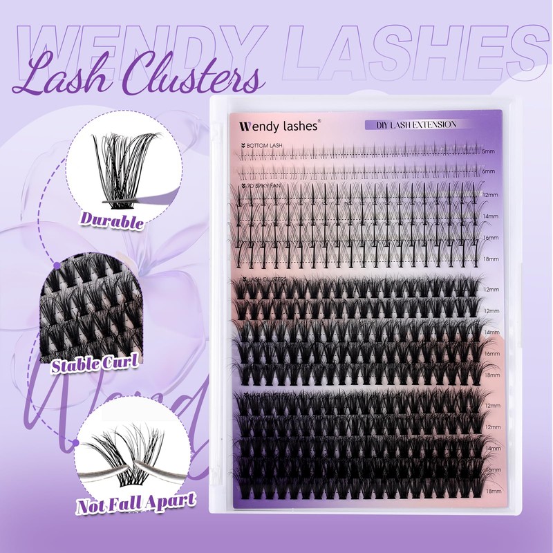Lash Clusters With Bottom Lashes 40/50D C/D Curl 12-18mm Multi-types