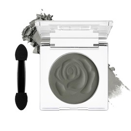 DE'LANCI Dark Gray Eyeshadow Matte, Single Matte Grey Eyeshadow Palette Longwear Natural Grey Eyes Makeup, Punk Goth Smokey Grey Eye Shadow Makeup, Blendable Sombra de Ojos Gris Day & Night Makeup,04
