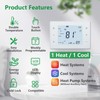 Wengart Programmable Thermostat for Home,Single Stage for Heat/Cool,4 Inch Display