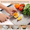 iupilon ProGrade 304 Stainless Steel Rollable Cutting Board & Over-Sink