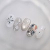 Winter Dawn Starlight Handmade Nail Tips - Almond Short /