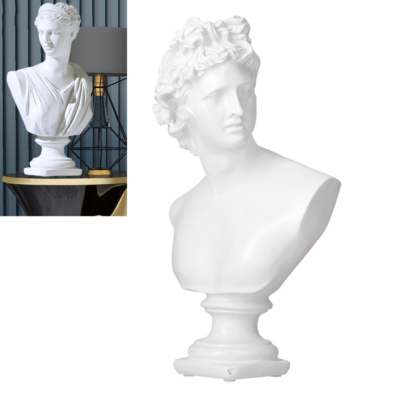 Nordic Style Character Figurine Bust Statue Craft Ornament for Desktop