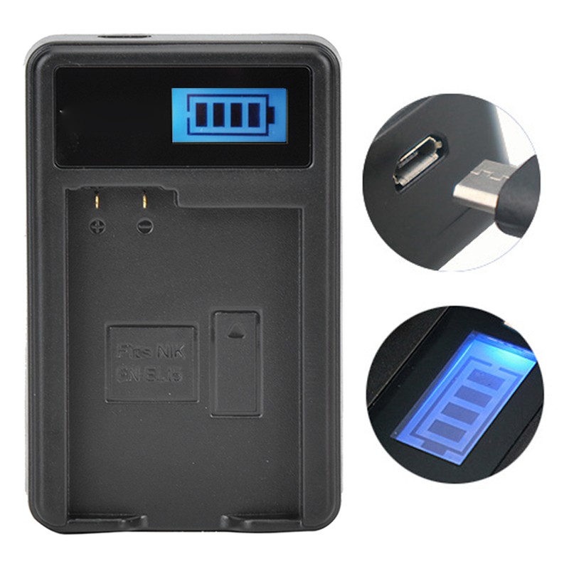 SEIVI EN EL15 Camera Battery Charger LCD Charging Display for