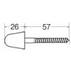 SANEI R43-6-6.2X63-W Toilet Parts Large Toilet Floor Mounting Screws, White,