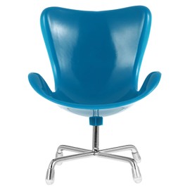 Alipis Miniature Dollhouse Chair 1:6 Scale Dollhouse Miniature Plastic Chair Dollhouse Mini Chairs Simulation Backrest Chair Rotating Egg Chair for Dolls Accessories