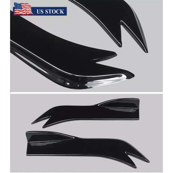 Unbranded Universal Car Rear Bumper Spoiler Canards Fins Anti-crash Diffuser