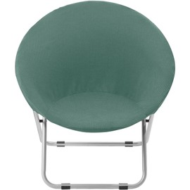 Saucer Chair Cover, Stretch Round Moon Chair Cover, Removable Spandex Jacquard Fabric Soft Saucer Chair Covers for Adults, Machine Washable