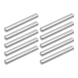 TOP-VIGOR 10Pcs 3mm x 30mm Dowel Pin Shelf Support Pegs, 304 Stainless Steel Cylindrical Shelf Support Pin Fasten Elements Silver Tone