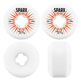 Ricta Wheels Sparx Skateboard Wheels 99a White 53mm