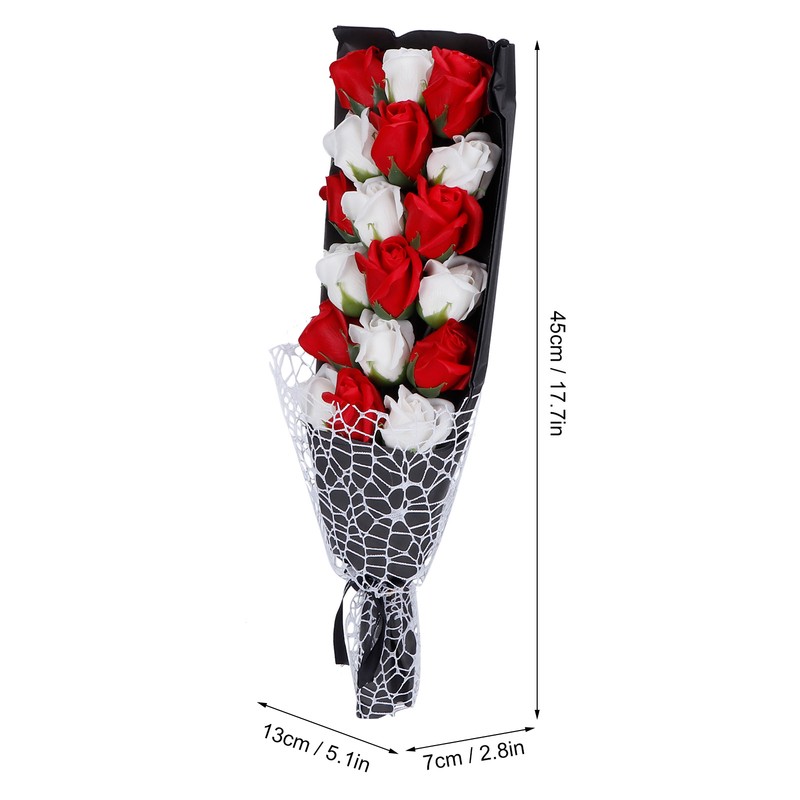 Artificial Soap Flowers Rose Bouquet Gift Box Simulation Rose Valentines