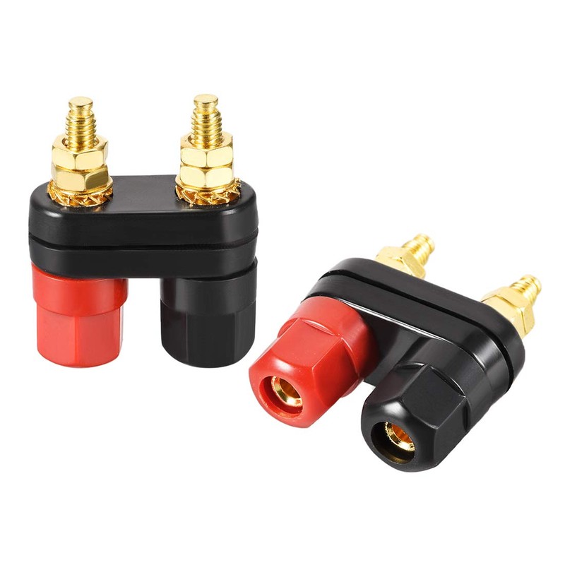 sourcing map 2 Pcs Dual Binding Post Terminal, M5 Thread