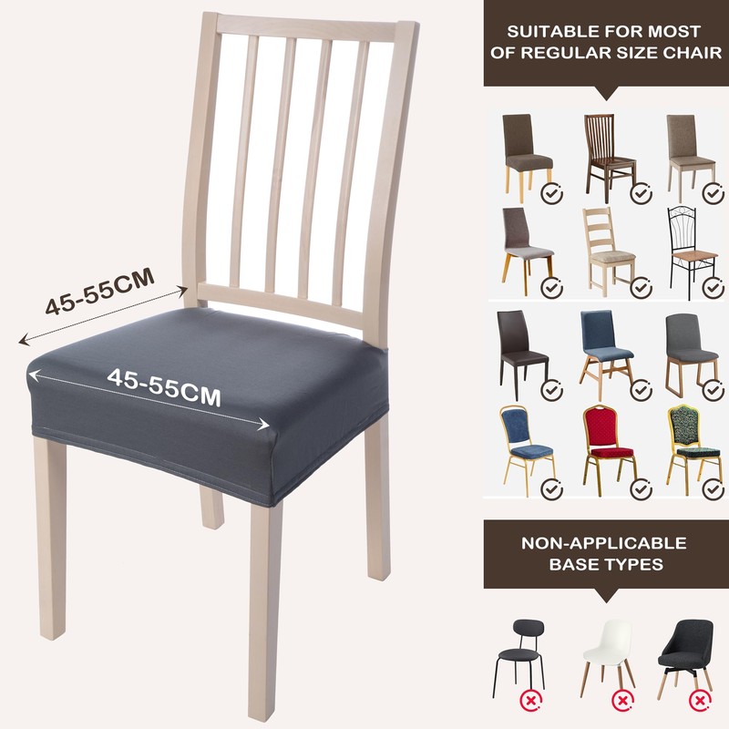 Viste tu hogar Pack of 6 Dining Room Chair Covers,