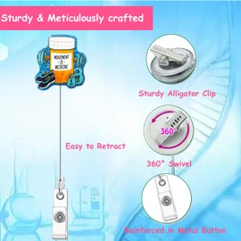 Physical Therapy Retractable Badge Reel: Funny Occupational Therapy Retractable Badge Holder with Swivel Alligator Clip Gift for Physical Therapist OT PT PTA Nursing Doctor Office Worker