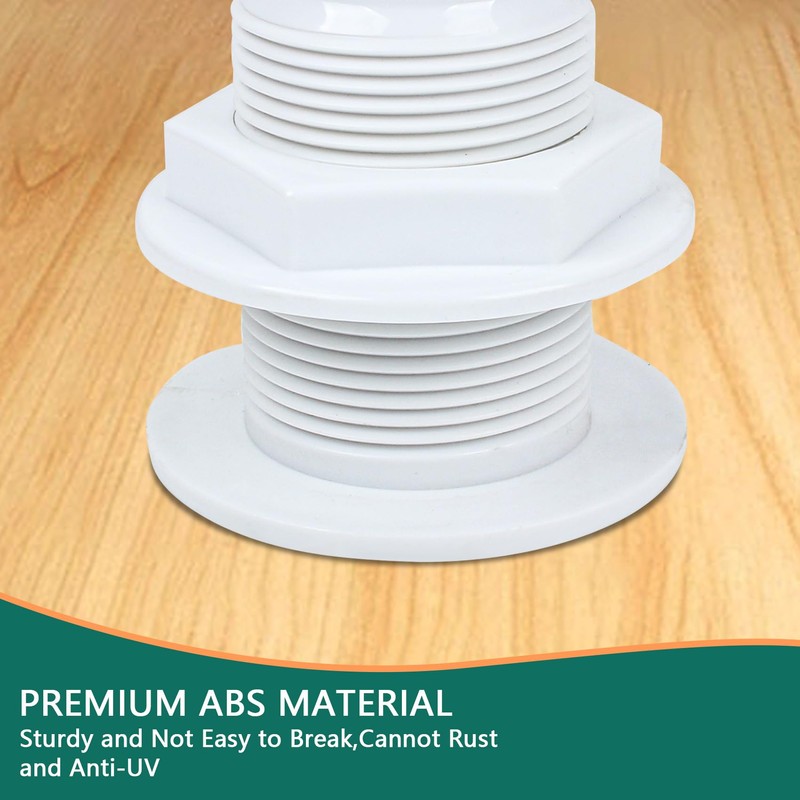 ORLANG 2In Thru Hull Fittings for Boats, ABS Plastic Through