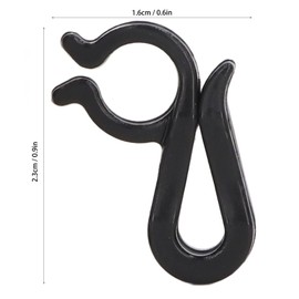 Fdit 120 Pcs Christmas Light Clips, Plastic Outdoor Light Hanging Clips Reusable Gutter Eaves Clips for String Lights Holiday Decoration (Black)