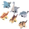 6Pcs Dinosaur Pull Back Car Children Model Simulation Brachiosaurus Tyrannosaurus