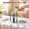 Compact Fry Pot with Filter Basket, Oil Filter Pot with