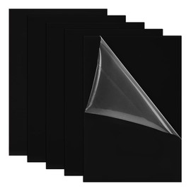 UNICRAFTALE 5Pcs Black Acrylic Sheet 2mm Thick Cast Opaque Panel Board